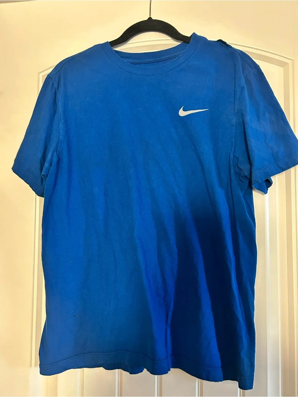 Nike Blue Short-Sleeve Swoosh Crew T-Shirt